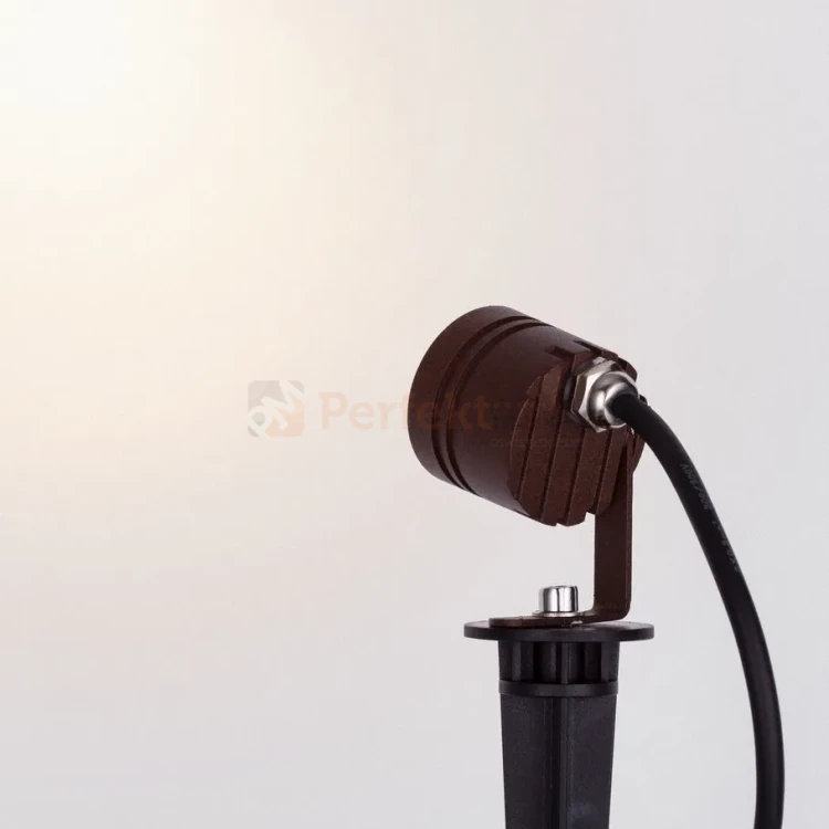 SENTO reflektor ogrodowy wbijany 24V do roślin drzew IP65 3W 2700K rdzawy corten perfektmarket.webp