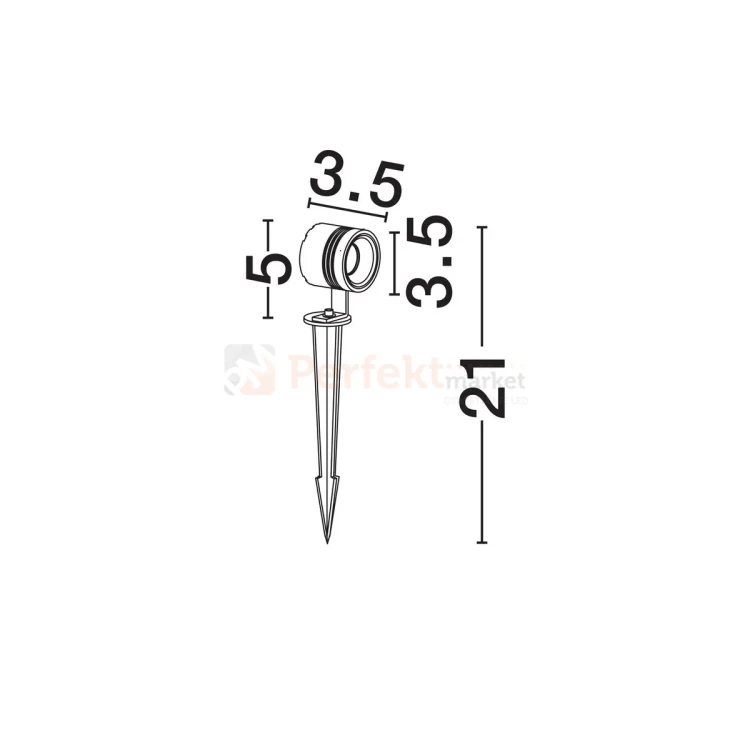 SENTO reflektor ogrodowy wbijany 24V do roślin drzew IP65 3W 2700K rdzawy corten perfektmarket (5).webp