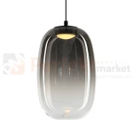 Lampa wisząca VASO 3 SMOKED 4W dymione szkło czarna perfektmarket (4).webp