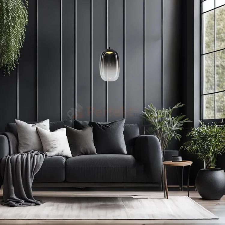 Lampa wisząca VASO 3 SMOKED 4W dymione szkło czarna perfektmarket (2).webp