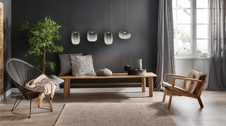Lampa wisząca VASO SMOKED ML1407 15W 3000K dymione szkło czarna  perfektmarket.webp