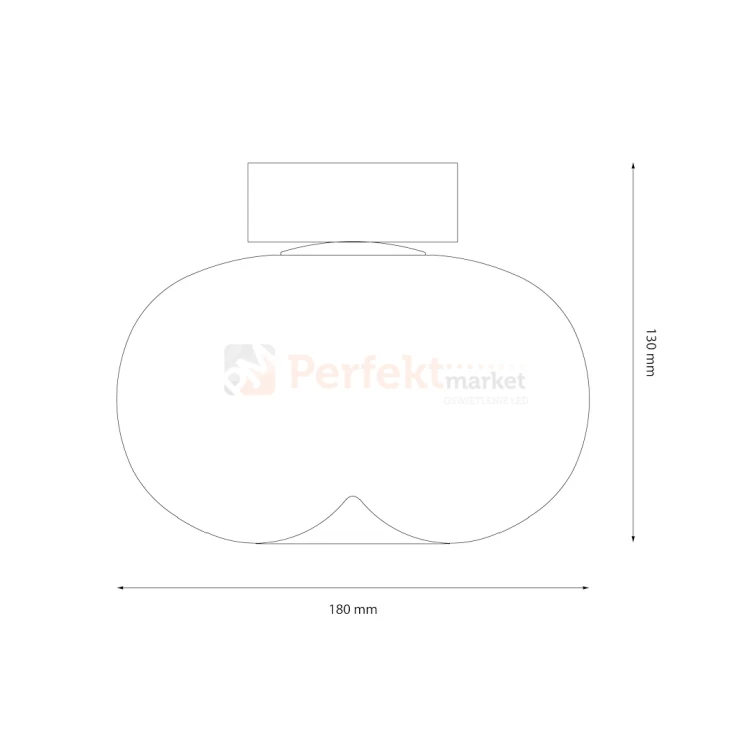 Lampa sufitowa VASO SMOKED ML1409 4W 3000K dymione szkło czarna perfektmarket (1).webp