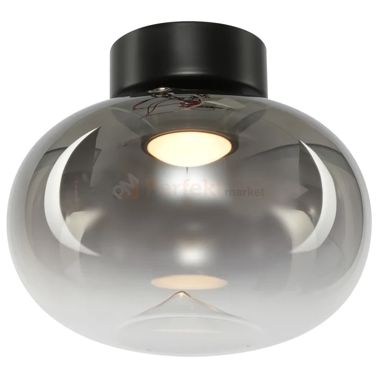 Lampa sufitowa VASO SMOKED ML1409 4W 3000K dymione szkło czarna perfektmarket (2).webp
