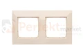 DRK2/41 Ramka 2- krotna do puszek karton-gips, kremowy, perfektmarket (0)