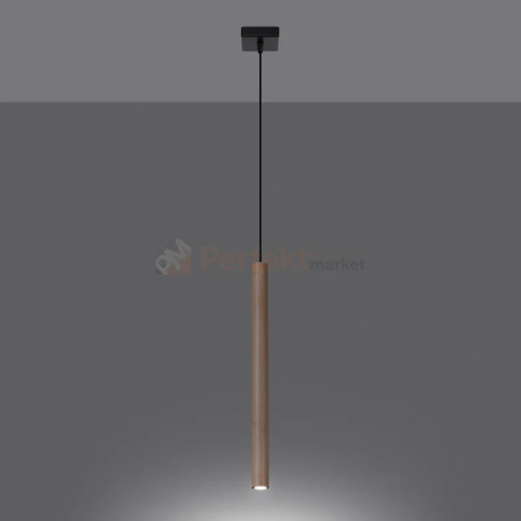Lampa wisząca nowoczesna Sollux Pastelo 1 1xG9 SL.1266 IP20 - naturalne drewno 05