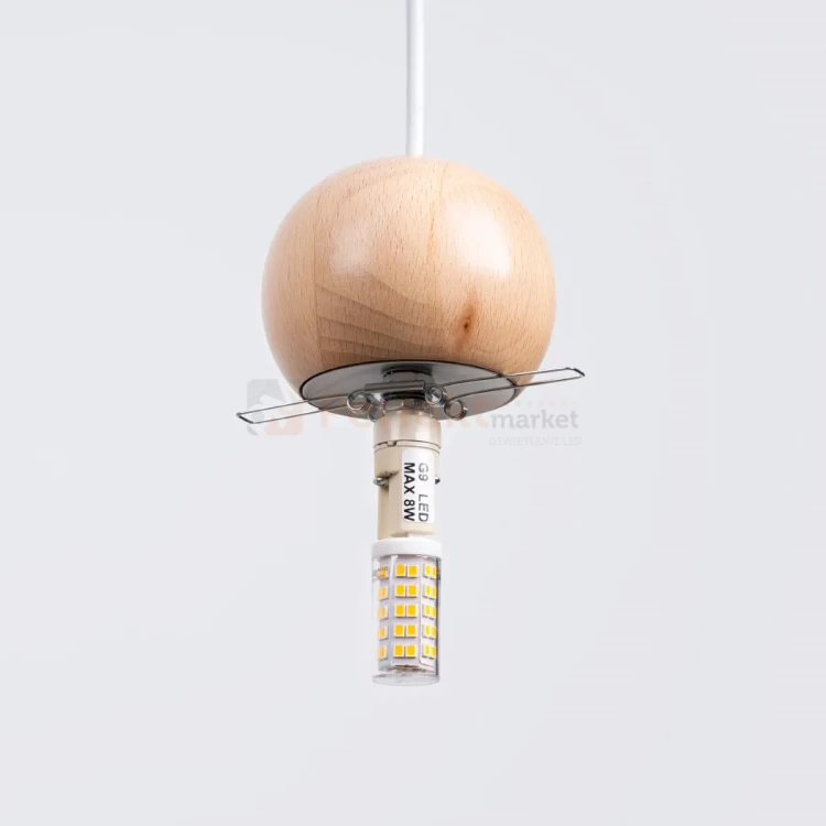 Lampa wisząca PEKKA 1 naturalne drewno Sollux SL.1390 perfektmarket.webp