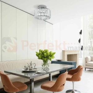 Plafon sufitowy elegancki Vetro 1xE27 chrom Light Prestige