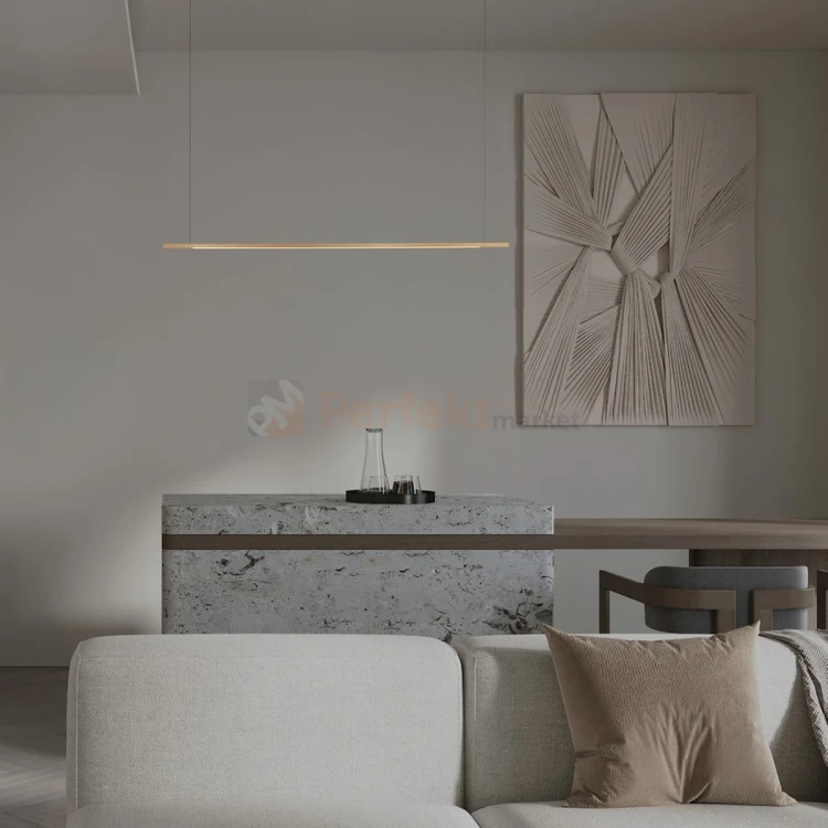 Złota lampa wisząca liniowa tuba MONTERZO LE45452 120cm 20W CCT 5 perfektmarket.webp