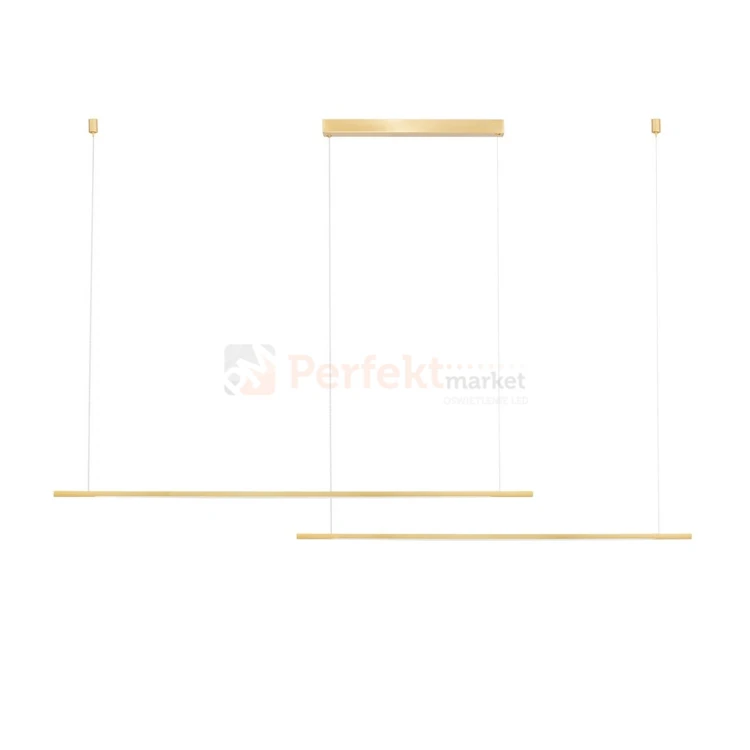 Złota lampa wisząca liniowa tuba MONTERZO LE45453 160cm 40W CCT perfektmarket 2.webp