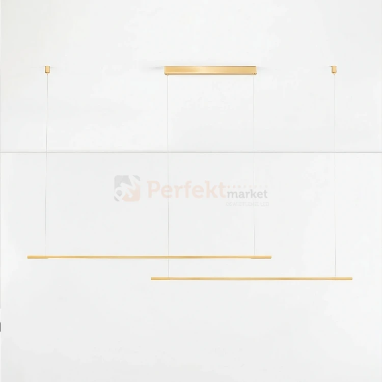 Złota lampa wisząca liniowa tuba MONTERZO LE45453 160cm 40W CCT perfektmarket 1.webp