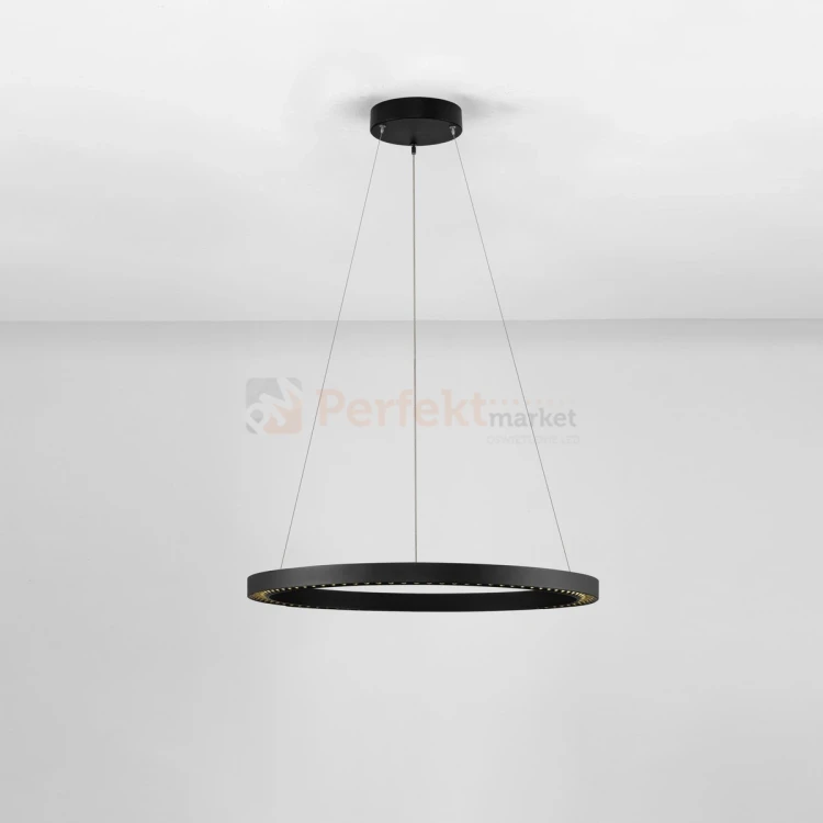 Czarna lampa wisząca ring okrągła ściemnialna Tarvana LE45408 Luces Exclusivas 1 perfektmarket.webp