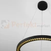 Czarna lampa wisząca ring okrągła ściemnialna Tarvana LE45408 Luces Exclusivas perfektmarket.webp