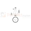 Biała lampa wisząca ring okrągła ściemnialna Tarvana LE45409 Luces Exclusivas perfektmarket.webp