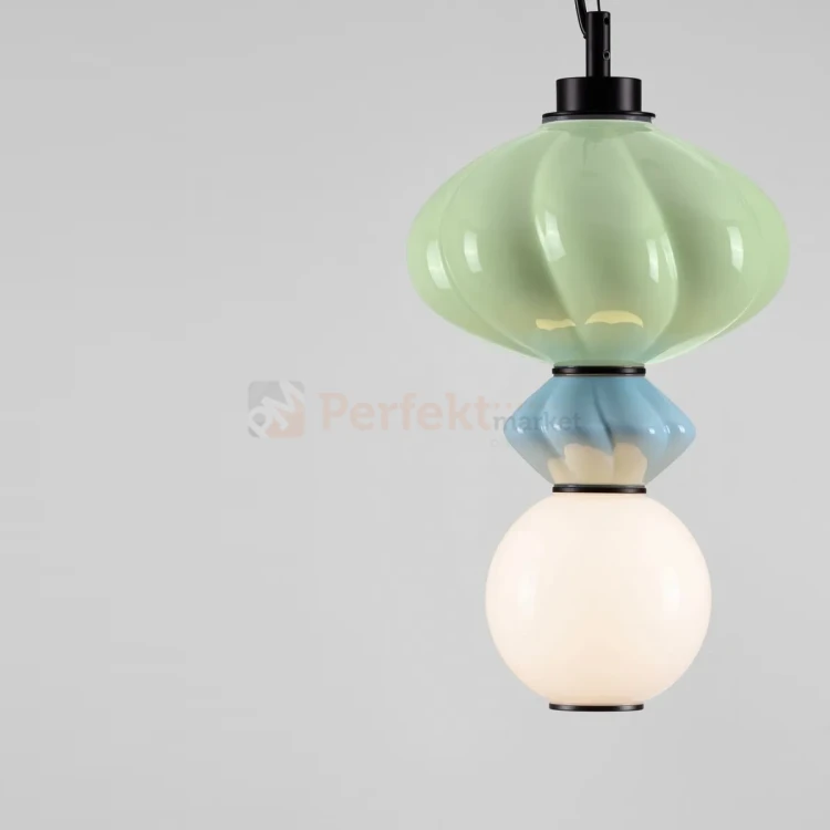 Lampa wisząca LED CASURNO retro szkło zielona niebieska Luces Exclusivas LE45220perfektmarket (5).webp