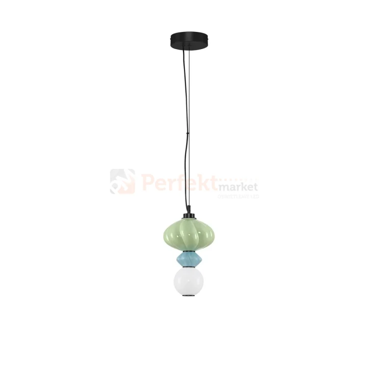 Lampa wisząca LED CASURNO retro szkło zielona niebieska Luces Exclusivas LE45220 perfektmarket (6).webp