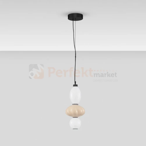 Lampa wisząca LED CASURNO retro szkło biało beżowa Luces Exclusivas LE45221 perfektmarket (6).webp
