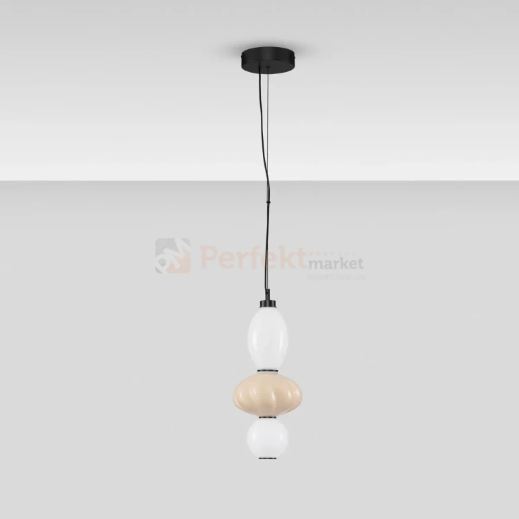 Lampa wisząca LED CASURNO retro szkło biało beżowa Luces Exclusivas LE45221 perfektmarket (6).webp