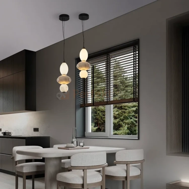 Lampa wisząca LED CASURNO retro szkło biało beżowa Luces Exclusivas LE45221 perfektmarket (3).webp