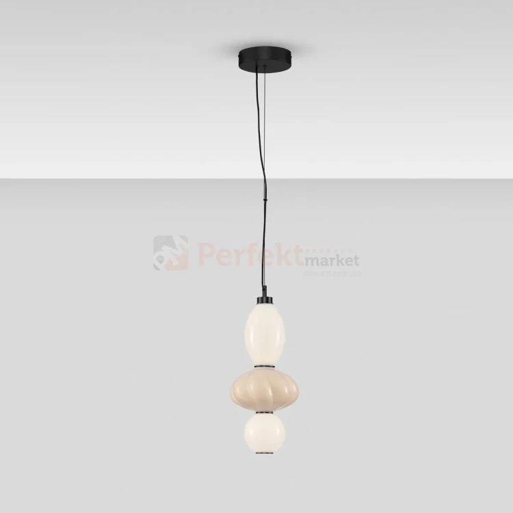 Lampa wisząca LED CASURNO retro szkło biało beżowa Luces Exclusivas LE45221 perfektmarket.webp