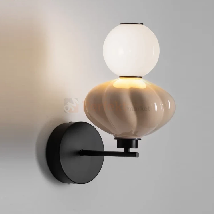 Kinkiet LED LED CASURNO retro szkło biało beżowy Luces Exclusivas LE45227 perfektmarket (6).webp