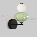 Kinkiet LED LED CASURNO retro szkło biało zielona Luces Exclusivas LE45226 perfektmarket (5).webp