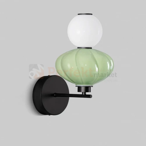 Kinkiet LED LED CASURNO retro szkło biało zielona Luces Exclusivas LE45226 perfektmarket (2).webp