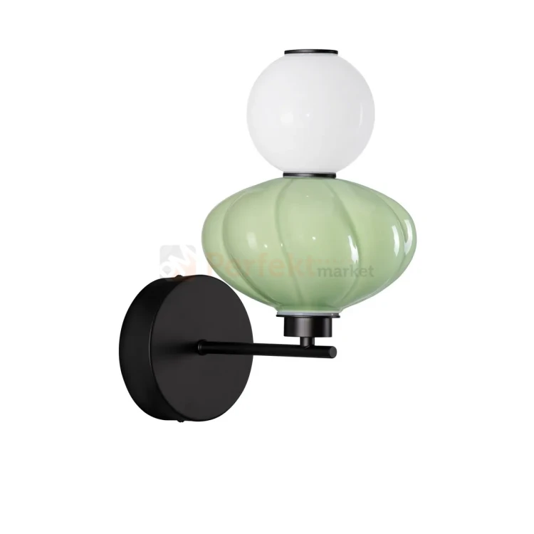Kinkiet LED LED CASURNO retro szkło biało zielona Luces Exclusivas LE45226 perfektmarket (3).webp