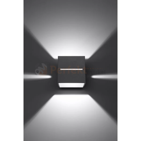 lampa_ścienna kinkiet szara g9 nowoczesna minimalizm design lampa kwadratowa plafon LED lobo szary perfektmarket SL.0205