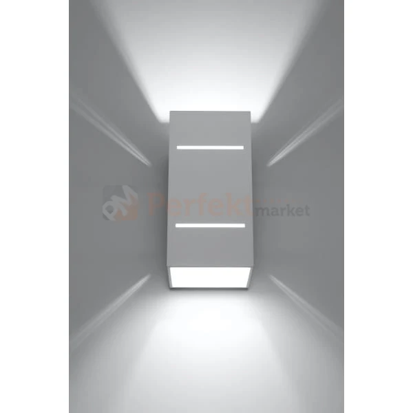lampa_ścienna kinkiet biała g9 nowoczesna minimalizm design lampa kwadratowa plafon LED blocco biały perfektmarket SL.0477