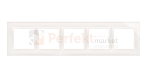 Simon 54 Premium ramka 5-krotna szkło BIAŁA PERŁA DRN5/70 perfektmarket