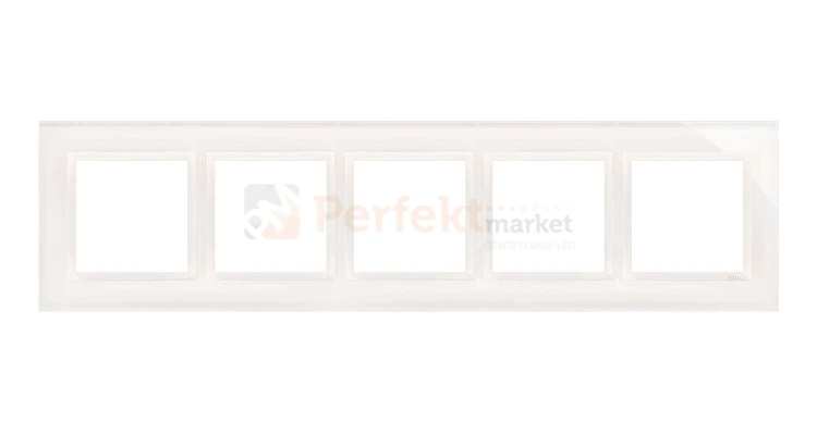 Simon 54 Premium ramka 5-krotna szkło BIAŁA PERŁA DRN5/70 perfektmarket