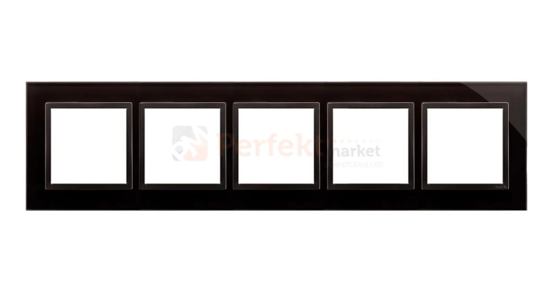 Simon 54 nature ramka poczwórna 5-krotna szkło zastygła lawa czarna DRN5/73 perfektmarket