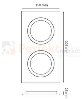 oprawa_halogenowa oprawa_ruchoma kwadratowa podwójna biała wpuszczana oświetlenie_led oprawa_led oświetlenie żarówki_led lampy_sufitowe halogeny_led oprawy_do_łazienki lampa_led crosti gavi 14AR111 wymiary perfektmarket
