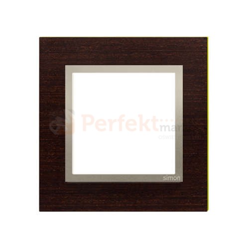 Simon 54 nature ramka pojedyncza metal metalowa złote wenge DRN1/85perfektmarket