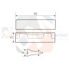Klips LED do półek szklanych stal perfektmarket oswietlenie meblowe KL-STAL-3528 wymiary
