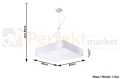 nowoczesna lampa minimal perfektmarket design wisząca sufitowa kwadratowa LED HORUS 45 biała wymiary.jpg