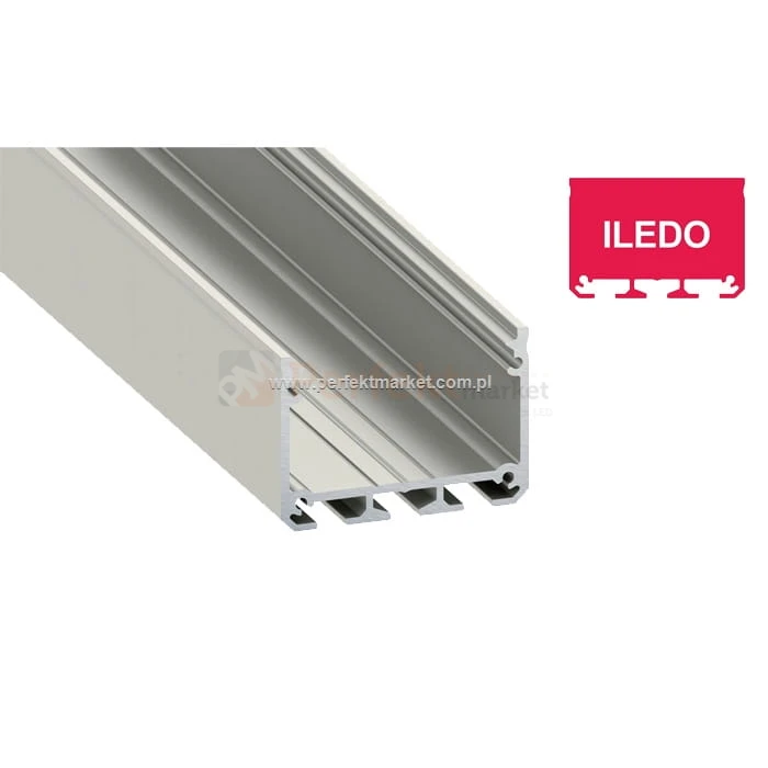 rofil aluminiowydo taśm LED lamp Iledo srebrny 1 mb LUMINES-ILEDO1-S perfektmarket sklep
montaż jak zamontować