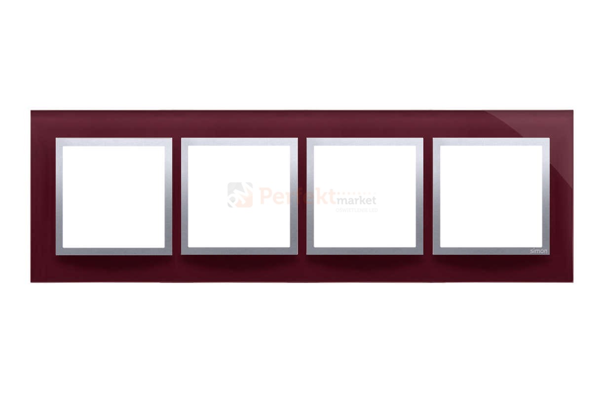 Simon 54 nature ramka 4-krotna szkło kusząca śliwka fioletowy purpura DRN4/89 perfektmarket