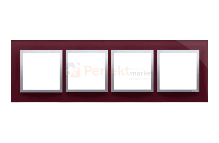 Simon 54 nature ramka 4-krotna szkło kusząca śliwka fioletowy purpura DRN4/89 perfektmarket
