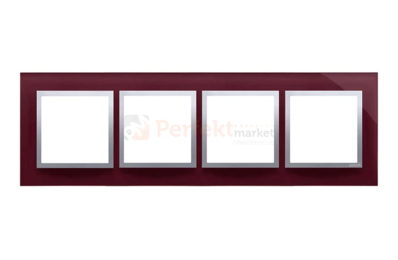 Simon 54 nature ramka 4-krotna szkło kusząca śliwka fioletowy purpura DRN4/89 perfektmarket