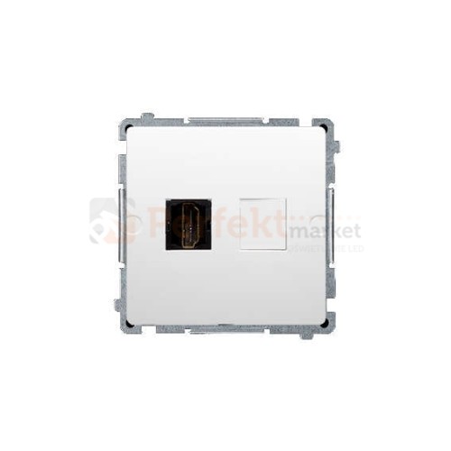 Gniazdo HDMI pojedyncze biały białe Simon Basic BMGHDMI.01/11 perfektmarket hurtownia_elektryczna