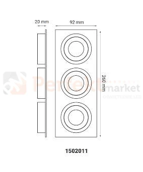 oprawa_halogenowa oprawa_ruchoma podwójna biała wpuszczana oświetlenie_led oprawa_led oświetlenie żarówki_led lampy_sufitowe halogeny_led oprawy_do_łazienki lampa_led crosti modi 1502008 wymiary perfektmarket
