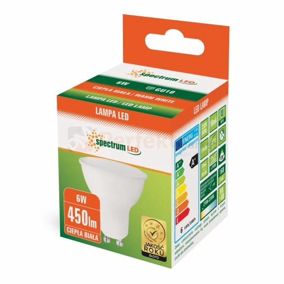 perfekt market zarowka led gu10 6w ww woj13265 barwa ciepła, halogen LED gu10.jpg