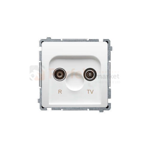 Gniazdo antenowe R-TV przelotowe tłum.:10dB  biały16A oświetlenie_led LED Simon Basic BMZAP10/1.01/11 perfektmarket