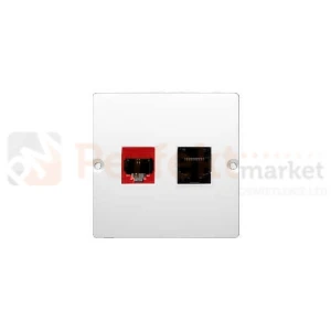 Gniazdo komputerowe RJ45 kategoria 5e + telefoniczne RJ12 Simon Basic BM5T.02/11