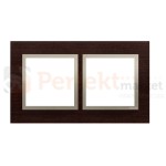 Simon 54 nature ramka podwójna metal metalowa złote wenge DRN2/85 perfektmarket
