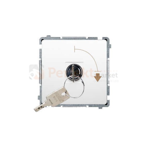 Łącznik na kluczyk chwilowy oświetlenie_led LED biały Simon Basic BMP1K.01/11 perfektmarket hurtownia_olsztyn