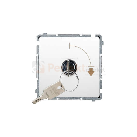 Łącznik na kluczyk chwilowy oświetlenie_led LED biały Simon Basic BMP1K.01/11 perfektmarket hurtownia_olsztyn
