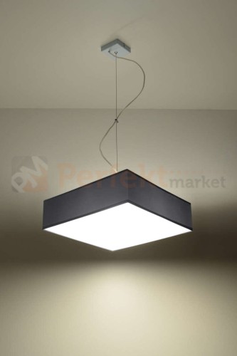 nowoczesna lampa minimal perfektmarket design wisząca sufitowa kwadratowa LED HORUS 35 szara light.jpg