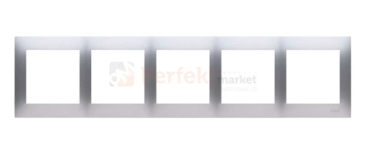 DR5/43 Simon 54 Premium ramka 5_krotna srebrny mat perfektmarket